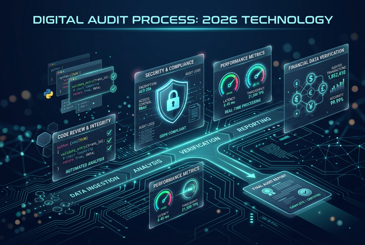 Infografika przedstawiająca proces testowania technicznego kasyn online